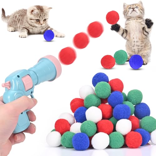 LUXECOVE Katzenspielzeug, Launcher-Set mit 50 Bällen, interaktives katzenspielzeug, interaktives Spielzeug für Katzen und Hunde, leise und sicher LUXECOVE Katzenspielzeug, Launcher-Set mit 50 Bällen, interaktives katzenspielzeug, interaktives Spielzeug für Katzen und Hunde, leise und sicher von LUXECOVE