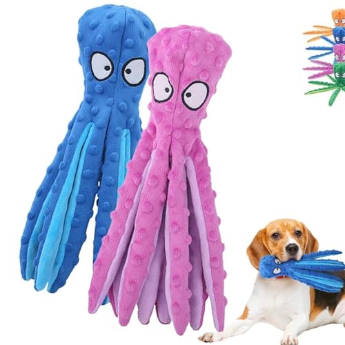 LUYJWZN Heartful Pets Octopus, No Stuffing Crinkle Dog Toys for Puppy Small to Large Dogs, No Stuffing Octopus Dog Toy for Aggressive Chewers, Training and Reduce Langeweile (A) von LUYJWZN