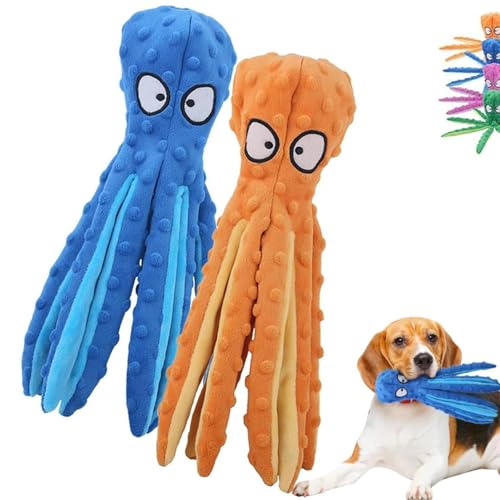 LUYJWZN Heartful Pets Octopus, No Stuffing Crinkle Dog Toys for Puppy Small to Large Dogs, No Stuffing Octopus Dog Toy for Aggressive Chewers, Training and Reduce Langeweile (C) von LUYJWZN