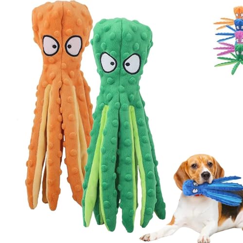LUYJWZN Heartful Pets Octopus, No Stuffing Crinkle Dog Toys for Puppy Small to Large Dogs, No Stuffing Octopus Dog Toy for Aggressive Chewers, Training and Reduce Langeweile (F) von LUYJWZN