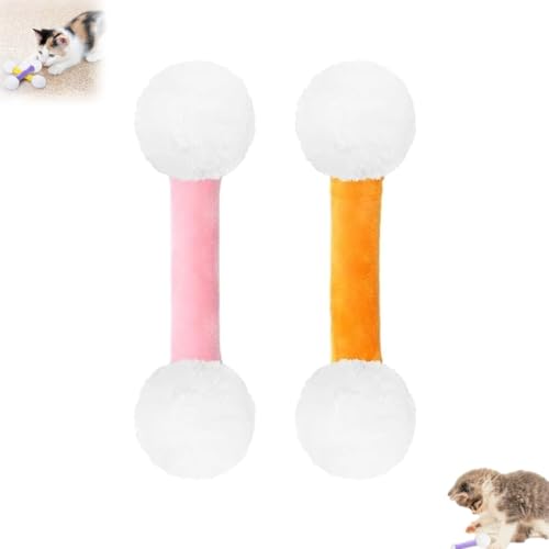 LUYJWZN Q Tip Cat Toy, Qtip Cat Toy, Swabs Catnip Toys Set, Interactive Kitty Kick Sticks, Soft Plush Kicker Toys, Sturdy Teething ChewToy for CatLovers Gift (2pcs-A) von LUYJWZN