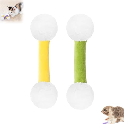 LUYJWZN Q Tip Cat Toy, Qtip Cat Toy, Swabs Catnip Toys Set, Interactive Kitty Kick Sticks, Soft Plush Kicker Toys, Sturdy Teething ChewToy for CatLovers Gift (2pcs-B) von LUYJWZN
