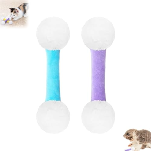 LUYJWZN Q Tip Cat Toy, Qtip Cat Toy, Swabs Catnip Toys Set, Interactive Kitty Kick Sticks, Soft Plush Kicker Toys, Sturdy Teething ChewToy for CatLovers Gift (2pcs-C) von LUYJWZN