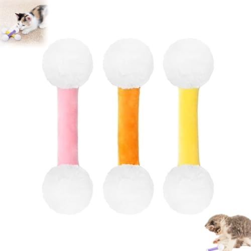 LUYJWZN Q Tip Cat Toy, Qtip Cat Toy, Swabs Catnip Toys Set, Interactive Kitty Kick Sticks, Soft Plush Kicker Toys, Sturdy Teething ChewToy for CatLovers Gift (3pcs-A) von LUYJWZN