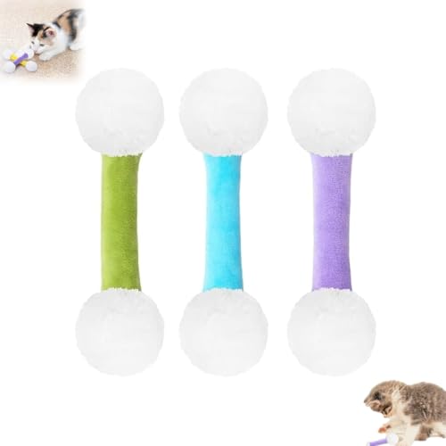 LUYJWZN Q Tip Cat Toy, Qtip Cat Toy, Swabs Catnip Toys Set, Interactive Kitty Kick Sticks, Soft Plush Kicker Toys, Sturdy Teething ChewToy for CatLovers Gift (3pcs-B) von LUYJWZN