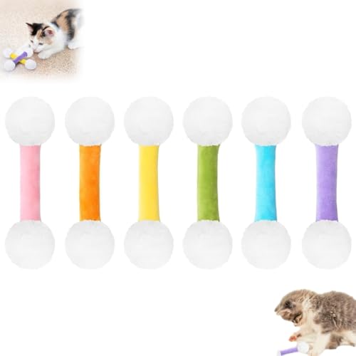 LUYJWZN Q Tip Cat Toy, Qtip Cat Toy, Swabs Catnip Toys Set, Interactive Kitty Kick Sticks, Soft Plush Kicker Toys, Sturdy Teething ChewToy for CatLovers Gift (6pcs-Mix) von LUYJWZN