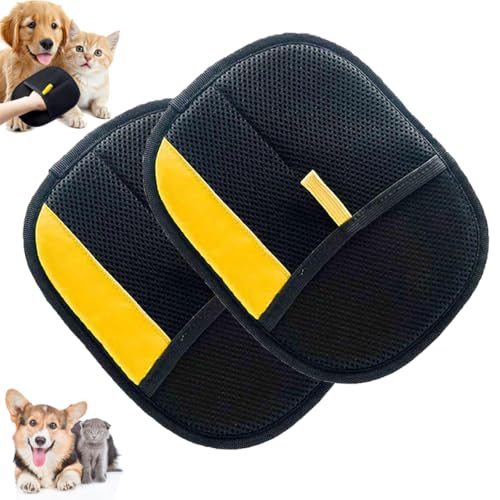 LUYJWZN Viorane Pet Hair Remover, Reusable Grooming Gloves for Dogs&Cats, Pet Hair Remover Electrostatic Gloves, Electrostatic Glove Pets Hairs (2pcs) von LUYJWZN