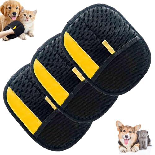 LUYJWZN Viorane Pet Hair Remover, Reusable Grooming Gloves for Dogs&Cats, Pet Hair Remover Electrostatic Gloves, Electrostatic Glove Pets Hairs (3pcs) von LUYJWZN