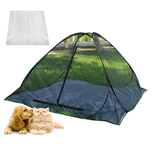 LVLONG Outdoor-Katzengehege für Indoor-Katzen, groß, faltbar, Pop-Up-Katzenlaufstall, Haustierzelt, für Katzen, Kaninchen, Meerschweinchen, Frettchen, 2 m x 2 m, Schwarz LVLONG Outdoor-Katzengehege für Indoor-Katzen, groß, faltbar, Pop-Up-Katzenlaufstall, Haustierzelt, für Katzen, Kaninchen, Meerschweinchen, Frettchen, 2 m x 2 m, Schwarz von LVLONG