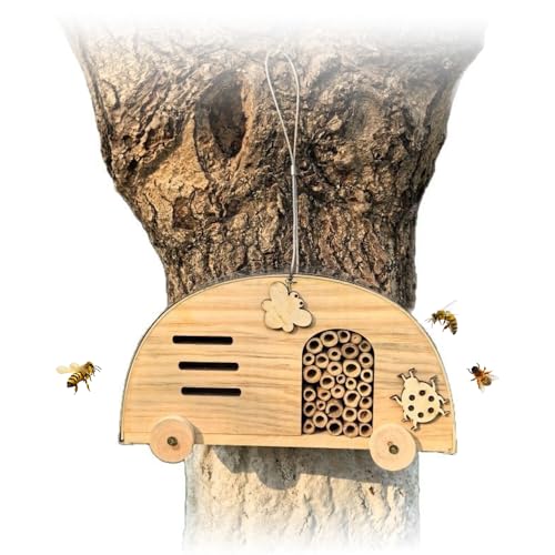 Bienenhaus, Insektenhaus aus Holz, Wohnmobil-Stil, Insekten, Bienen, Schmetterlingshaus, 30 x 9 x 15 cm Bienenhaus, Insektenhaus aus Holz, Wohnmobil-Stil, Insekten, Bienen, Schmetterlingshaus, 30 x 9 x 15 cm von LVPETALIZE