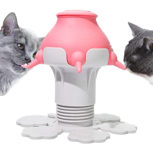 Kätzchen-Milchfutterautomat | 300 ml Kätzchen-Futterspender mit 5 Nippeln - Höhenverstellbare Welpenfutterspender für mehrere Welpen, Hundepflegezubehör Lvtfco von LVTFCO
