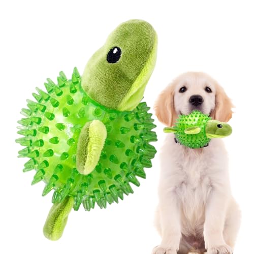 LVTFCO Stacheliger, quietschender Hundeball, Hundespielzeug mit Stachelball - Frosch/Igel Stachelball schwimmendes Hundespielzeug - Gefülltes Hundespielzeug, unzerstörbares Haustierspielzeug für von LVTFCO