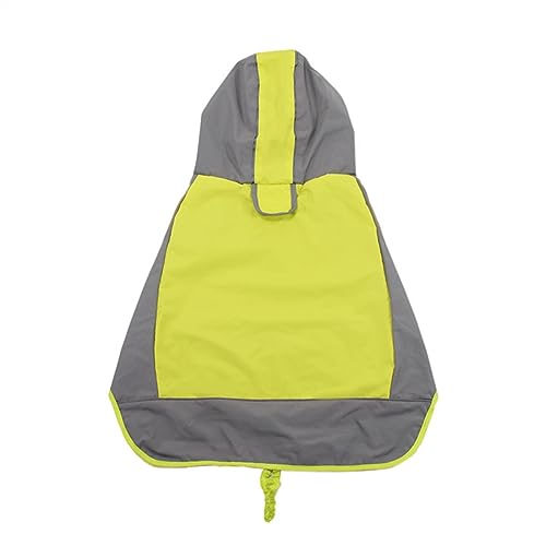 LVYUDS Freizeit Draussen Regenmantel Hund mit Kapuze, Abschleppbar Wasserdicht Reflektierend Einstellbar Hunde Regenmantel Geeignet für Groß mittel Kleine Hunde(Color:GrüN,Size:Size 9) von LVYUDS