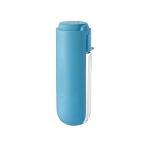 LVYUDS Hundetrinkflasche for Unterwegs 180° Faltbare, Auslaufsicher Hunde Trinkflasche, Licht Trinkflasche Hund for Draussen Gehen in Parks und Camping (Color : Blau) von LVYUDS