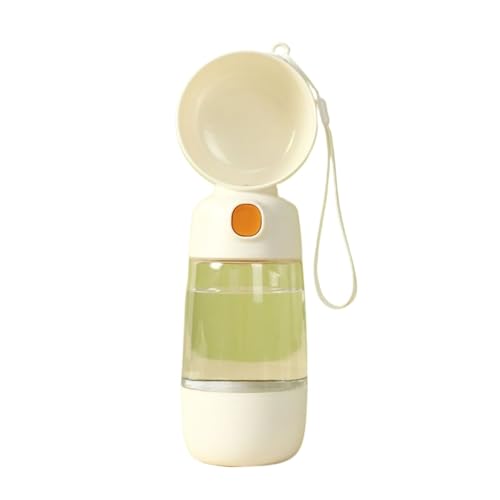 LVYUDS Hundetrinkflasche for Unterwegs 2 in 1, Auslaufsicher Hunde Trinkflasche mit Futterbehälter, Trinkflasche Hund for Hunde Campingreisen zu Fuß (Color : Weiß, Size : Water Cup+Food Storage) von LVYUDS