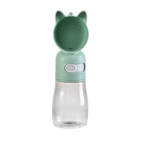 LVYUDS Hundetrinkflasche for Unterwegs 2 in 1, Hunde Trinkflasche Auslaufsicher mit Futterbehälter, Trinkflasche Hund for Hunde Gehen Camping Reisen (Color : GrüN, Size : Water Cup) von LVYUDS