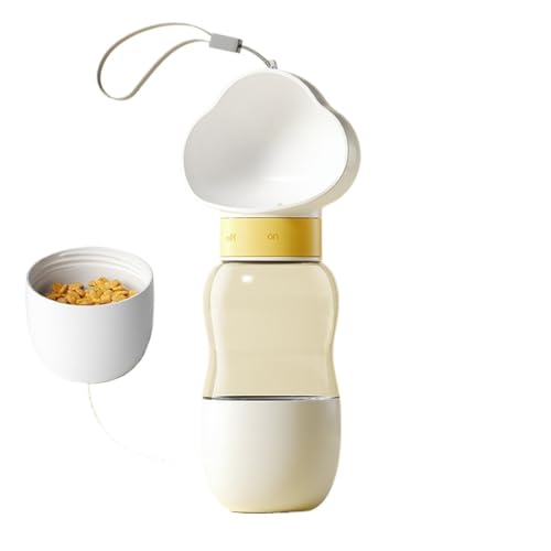 LVYUDS Hundetrinkflasche for Unterwegs 2 in 1, Tragbar Hunde Trinkflasche Auslaufsicher mit Futterbehälter, Trinkflasche Hund for Hunde Reisen, Wandern und Camping (Color : Weiß, Size : Water and fo LVYUDS Hundetrinkflasche for Unterwegs 2 in 1, Tragbar Hunde Trinkflasche Auslaufsicher mit Futterbehälter, Trinkflasche Hund for Hunde Reisen, Wandern und Camping (Color : Weiß, Size : Water and fo von LVYUDS