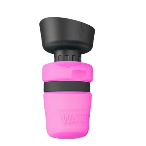 LVYUDS Hundetrinkflasche for Unterwegs Faltbare, Hunde Trinkflasche Silikon in Lebensmittelqualität, Trinkflasche Hund Draussen Wandern, Reisen, Camping Wesentliches (Color : Pink) von LVYUDS