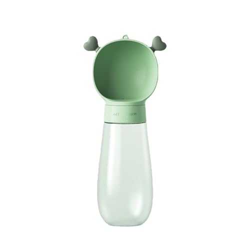 LVYUDS Hundetrinkflasche for Unterwegs mit Futterbehälter, Auslaufsicher Hunde Trinkflasche, Trinkflasche Hund Essentiell for Draussen Spaziergänge for Katze Hunde (Color : GrüN, Size : 600ml) von LVYUDS