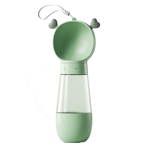 LVYUDS Hundetrinkflasche for Unterwegs mit Futterbehälter, Auslaufsicher Hunde Trinkflasche, Trinkflasche Hund Essentiell for Draussen Spaziergänge for Katze Hunde (Color : GrüN, Size : Water and fo von LVYUDS