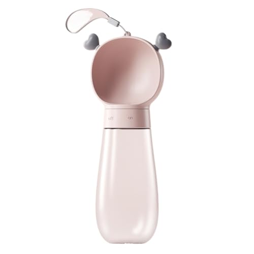 LVYUDS Hundetrinkflasche for Unterwegs mit Futterbehälter, Auslaufsicher Hunde Trinkflasche, Trinkflasche Hund Essentiell for Draussen Spaziergänge for Katze Hunde (Color : Pink, Size : 600ml) von LVYUDS