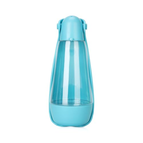 LVYUDS Hundetrinkflasche for Unterwegs mit Futterbehälter, Hunde Trinkflasche Faltbare, Trinkflasche Hund for Hund Draussen Wandern, Reisen, Camping Essentiell (Color : Blau, Size : Water Cup) von LVYUDS