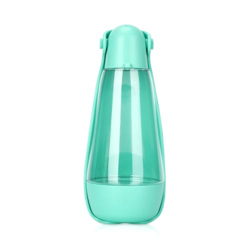 LVYUDS Hundetrinkflasche for Unterwegs mit Futterbehälter, Hunde Trinkflasche Faltbare, Trinkflasche Hund for Hund Draussen Wandern, Reisen, Camping Essentiell (Color : GrüN, Size : Water Cup) von LVYUDS