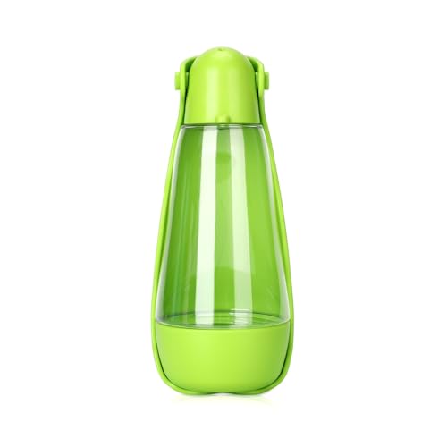 LVYUDS Hundetrinkflasche for Unterwegs mit Futterbehälter, Hunde Trinkflasche Faltbare, Trinkflasche Hund for Hund Draussen Wandern, Reisen, Camping Essentiell (Color : Light Green, Size : Water Cup von LVYUDS