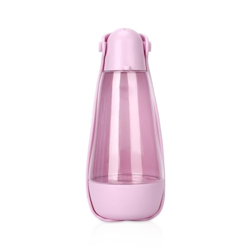 LVYUDS Hundetrinkflasche for Unterwegs mit Futterbehälter, Hunde Trinkflasche Faltbare, Trinkflasche Hund for Hund Draussen Wandern, Reisen, Camping Essentiell (Color : Pink, Size : Water Cup) von LVYUDS