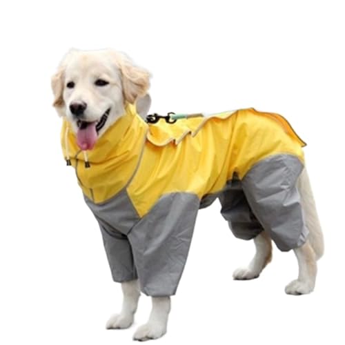 LVYUDS Regenmantel Hund Alles Inklusive, 4 Beine Wasserdicht Hunde Regenmantel für Groß Mittel Hunde, Abnehmbar Hut mit Loch Zeichnen Klettverschluss Muss für Regnerische Tage(Color:Gelb,Size:22 yards LVYUDS Regenmantel Hund Alles Inklusive, 4 Beine Wasserdicht Hunde Regenmantel für Groß Mittel Hunde, Abnehmbar Hut mit Loch Zeichnen Klettverschluss Muss für Regnerische Tage(Color:Gelb,Size:22 yards von LVYUDS