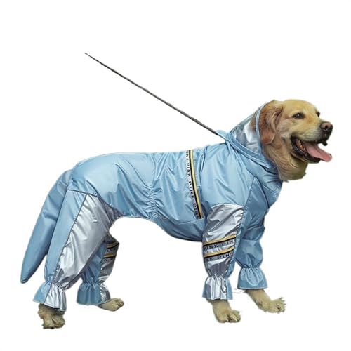 LVYUDS Regenmantel Hund für Groß Mittel Große Hunde, Alles Inklusive 4 Beine Wasserdicht Hunde Regenmantel Einstellbar Hut Abnehmbar Heckabdeckung, Ideal für Regnerische Tage(Color:Blue-Silver,Size:4X LVYUDS Regenmantel Hund für Groß Mittel Große Hunde, Alles Inklusive 4 Beine Wasserdicht Hunde Regenmantel Einstellbar Hut Abnehmbar Heckabdeckung, Ideal für Regnerische Tage(Color:Blue-Silver,Size:4X von LVYUDS