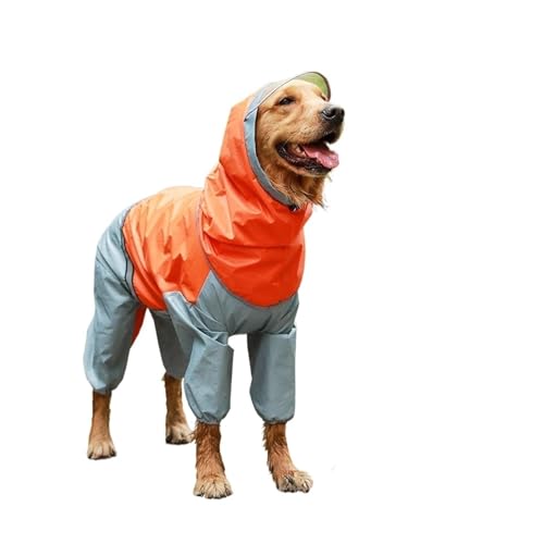 LVYUDS Regenmantel Hund für Groß Mittel Große Hunde, Alles Inklusive 4 Beine Wasserdicht Hunde Regenmantel Einstellbar Hut Abnehmbar Heckabdeckung, Ideal für Regnerische Tage(Color:Orange-Gray,Size:6X LVYUDS Regenmantel Hund für Groß Mittel Große Hunde, Alles Inklusive 4 Beine Wasserdicht Hunde Regenmantel Einstellbar Hut Abnehmbar Heckabdeckung, Ideal für Regnerische Tage(Color:Orange-Gray,Size:6X von LVYUDS