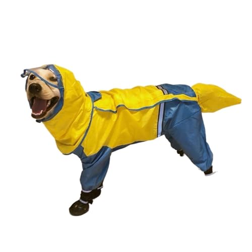 LVYUDS Regenmantel Hund für Groß Mittel Große Hunde, Alles Inklusive 4 Beine Wasserdicht Hunde Regenmantel Einstellbar Hut Abnehmbar Heckabdeckung, Ideal für Regnerische Tage(Color:Yellow-Blue,Size:5X LVYUDS Regenmantel Hund für Groß Mittel Große Hunde, Alles Inklusive 4 Beine Wasserdicht Hunde Regenmantel Einstellbar Hut Abnehmbar Heckabdeckung, Ideal für Regnerische Tage(Color:Yellow-Blue,Size:5X von LVYUDS