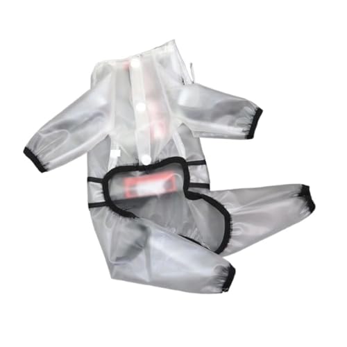 LVYUDS Transparent mit Kapuze Regenmantel Hund, Mattiert 4 Beine Wasserdicht Reflektierend Alles Inklusive Klein Mittel Große Hunde Hunde Regenmantel, für Regnerisch Tage(Size:XXL) von LVYUDS