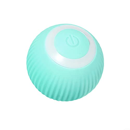 LVYXON Automatischer rollender Katzenball, mit 2 Modi, automatische Hindernisvermeidung und Anti-Verlust-Katzenspielzeugball mit LED-Licht, wiederaufladbar, Katzen-Trainingsball (blau/rosa) von LVYXON