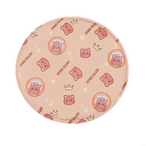 LVYXON Rundes kühlendes Gelkissen für Hunde und Katzen, Wärmeentlastung im Sommer, tragbar, leicht zu reinigen, kratzfest, für Zuhause, Auto, Außenbereich, 30 cm / 40 cm (B 40 cm) von LVYXON