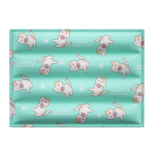 LVYXON Summer Pet Kühlkissen Gelmatte für Hunde und Katzen, kratzfest, tragbar, faltbar, Wärmeentlastung, Komfort, verschiedene Größen, Zuhause, Auto, Außenbereich (C 30 x 40 cm) von LVYXON