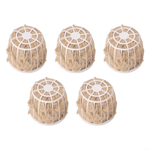 Nistmaterialhalter für Vögel, Baumwoll- und Jute-Mischung, wiederverwendbares Design, 1 oder 5 Stück für Finken und Kanarienvögel (5 Stück) von LVYXON