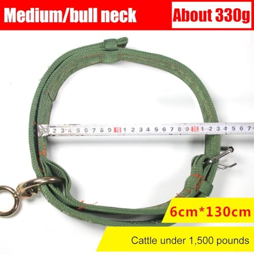 Sicheres und weiches Rinderhalsband mit Metallschnalle für Fellpflege und Transport (mittelgroßes Kuhhalsband) von LVYXON