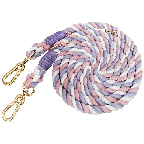 LWBMG Multifunktionale Hundeleine aus Seil, 2,1 m, mit doppeltem Drehhaken, freihändig, für kleine, mittelgroße und große Hunde, zum Laufen oder Spazierengehen, Violett LWBMG Multifunktionale Hundeleine aus Seil, 2,1 m, mit doppeltem Drehhaken, freihändig, für kleine, mittelgroße und große Hunde, zum Laufen oder Spazierengehen, Violett von LWBMG