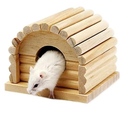 LWINGFLYER Hamster-Holzleiter Schaukel Wippe Spielzeug für Käfig Übung Geschenk Kleine Haustier Zwerg Ratte Maus Rennmäuse Chinchilla Meerschweinchen (Haus 1 Packung) von LWINGFLYER