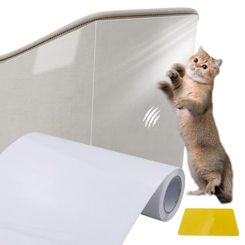 Kratzschutz Katze Tape, Sofa Transparent Kratzschutz Folie Möbelschoner Katze Möbelschutz Kratzpads für Möbel Couch Tür Wand Kratzabwehr von Katzen Hunde (20 cm x 5 m) von LWMLWM