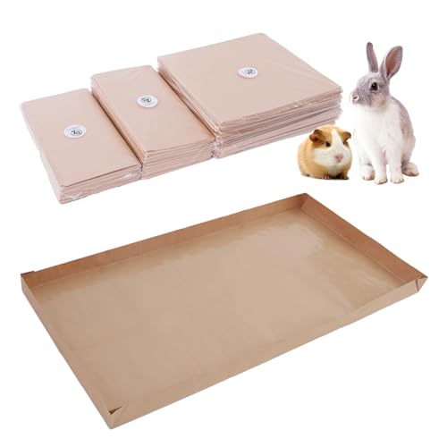 Einweg-Einlagen für Meerschweinchenkäfig, 121,9 x 61 cm, große Einlage für Meerschweinchenkäfig, wasserabweisend, Kraftpapier, biologisch abbaubar (4 Stück) von LWYMX