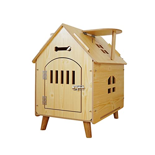 LXBAMKEA Cat House Wood, Dog House, Gemütlich Katze Eigentumswohnung, Wetterfest Im Freien Katzengehege, Pet Spielen Und Habitat Katze Käfig, Wild Streunen Katzenunterkunft (Size : 51x40x52CM) von LXBAMKEA