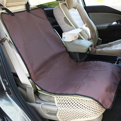 Hunde Autositz 2 in 1 Auto-Front-Haustier-Autositzbezug, wasserdicht, for Welpenkorb, rutschfest, for Haustier-Autoträger, Hund, Katze, Auto-Booster, Outdoor-Reisen(D-Brown) von LXHZSY