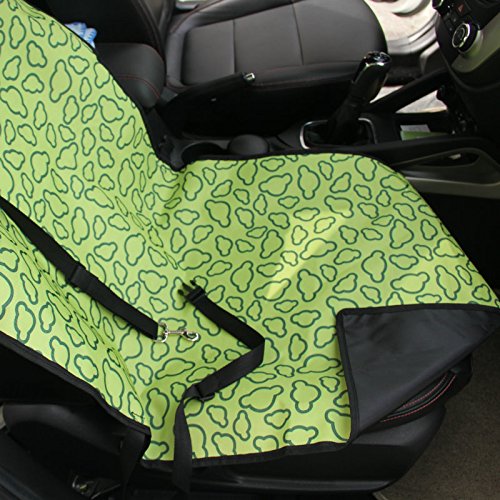 Hunde Autositz wasserdichte Transportbox for Hunde, Autositzbezug, Matten, Hängematte, Kissen, for Transport von Hunden, for den Transport von Haustieren, Autos, Hunde, Autositztasche(A-Green cloud) von LXHZSY