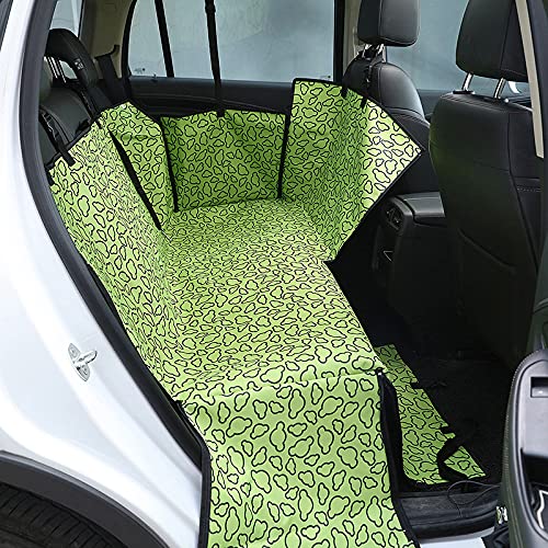 Hunde Autositz wasserdichte Transportbox for Hunde, Autositzbezug, Matten, Hängematte, Kissen, for Transport von Hunden, for den Transport von Haustieren, Autos, Hunde, Autositztasche(C-Green cloud) von LXHZSY