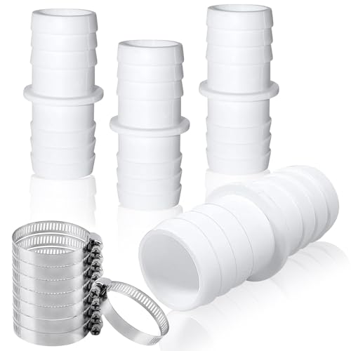 4 Stück Pool Schlauchadapter, Pool Schlauchverbinder mit 8 x Schlauchschellen, Schlauchverbinder 32mm auf 38mm Ø Set, Poolschlauch Verbinder, Poolschlauch Adapter für Pool, Garten (32mm) von LXYYDS