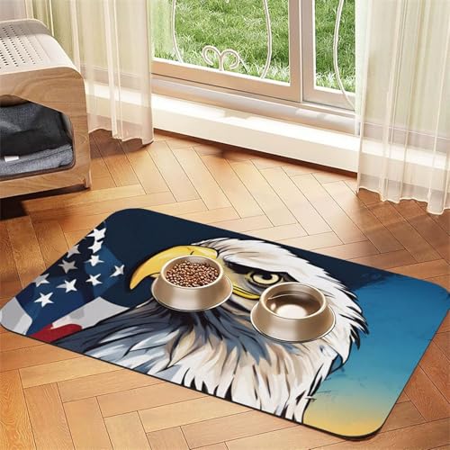 Adler mit USA-Flagge, saugfähige Leder-Tischdecke für Hunde und Katzen, Futtermatte aus Leder für Hunde und Katzen Adler mit USA-Flagge, saugfähige Leder-Tischdecke für Hunde und Katzen, Futtermatte aus Leder für Hunde und Katzen von LXqlSS