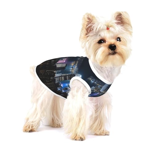 Aerial Night of View Hongkong Hunde-Shirt, Weste für kleine Rassen wie Chihuahuas, Yorkies und Welpen Aerial Night of View Hongkong Hunde-Shirt, Weste für kleine Rassen wie Chihuahuas, Yorkies und Welpen von LXqlSS